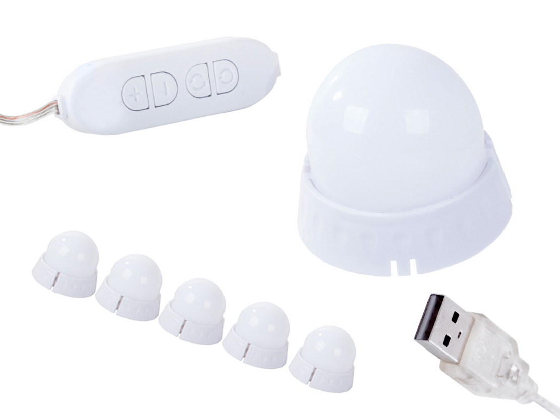 LED осветители за огледало, комплект гримове, 10 бр