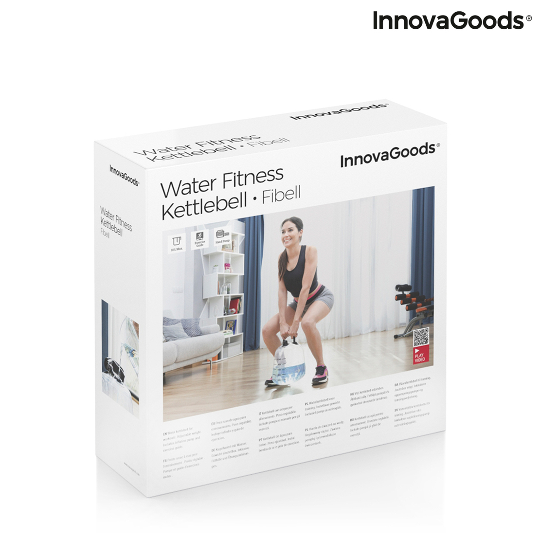Пудовка, Пълна с Вода за Фитнес Тренировки с Наръчник за Тренировки Fibell InnovaGoods