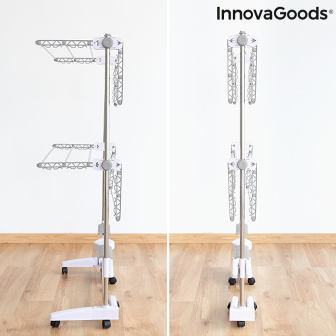 Сгъваем Електрически Простир с Въздушен Поток Breazy InnovaGoods (12 ребра) 24W