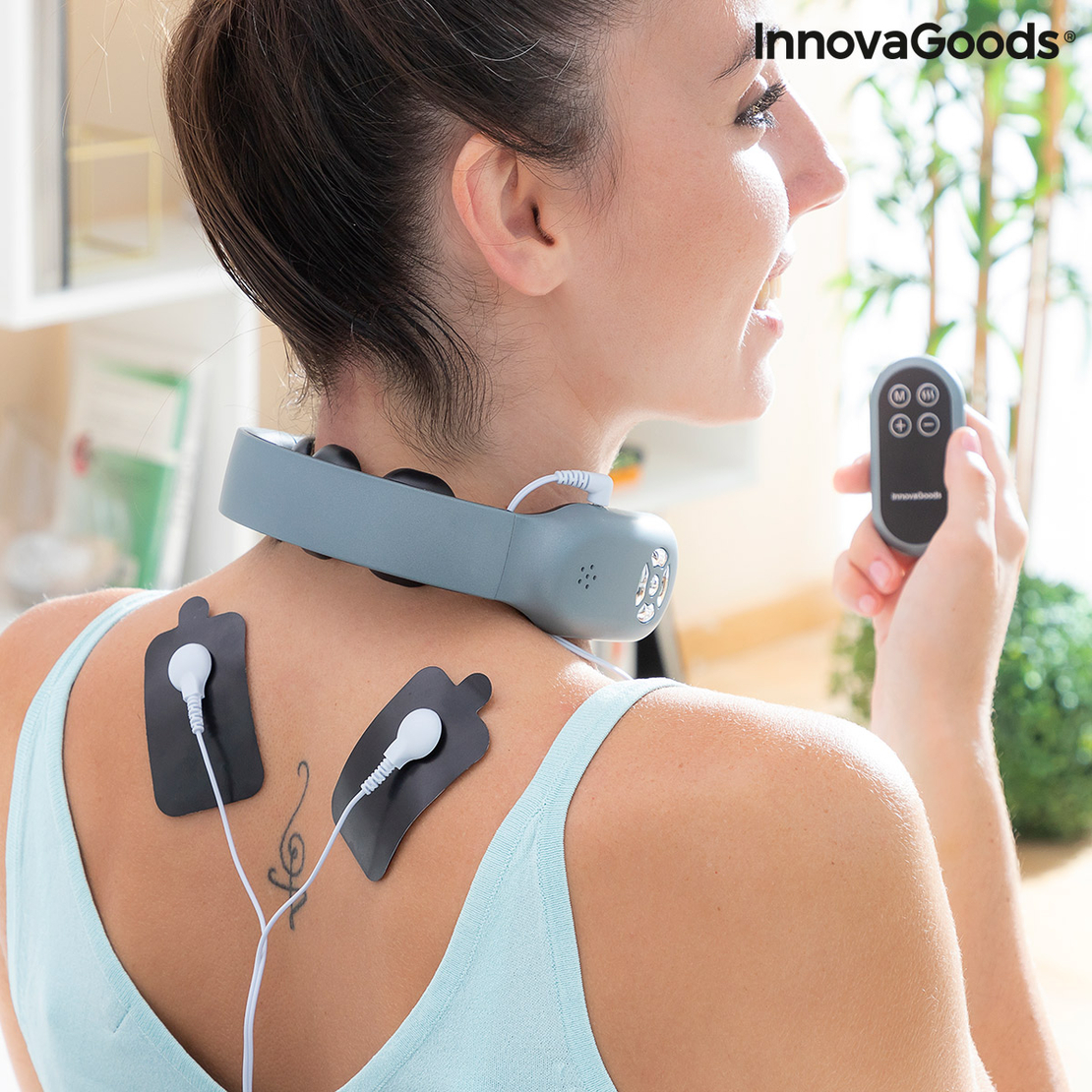 Акумулаторен Масажор за Врат с Дистанционно Nekival InnovaGoods