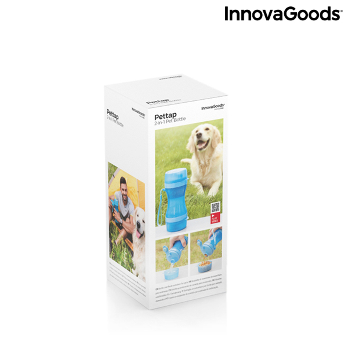 Бутилка с Резервоар за Вода и Храна за Домашни Любимци 2 в 1 Pettap InnovaGoods