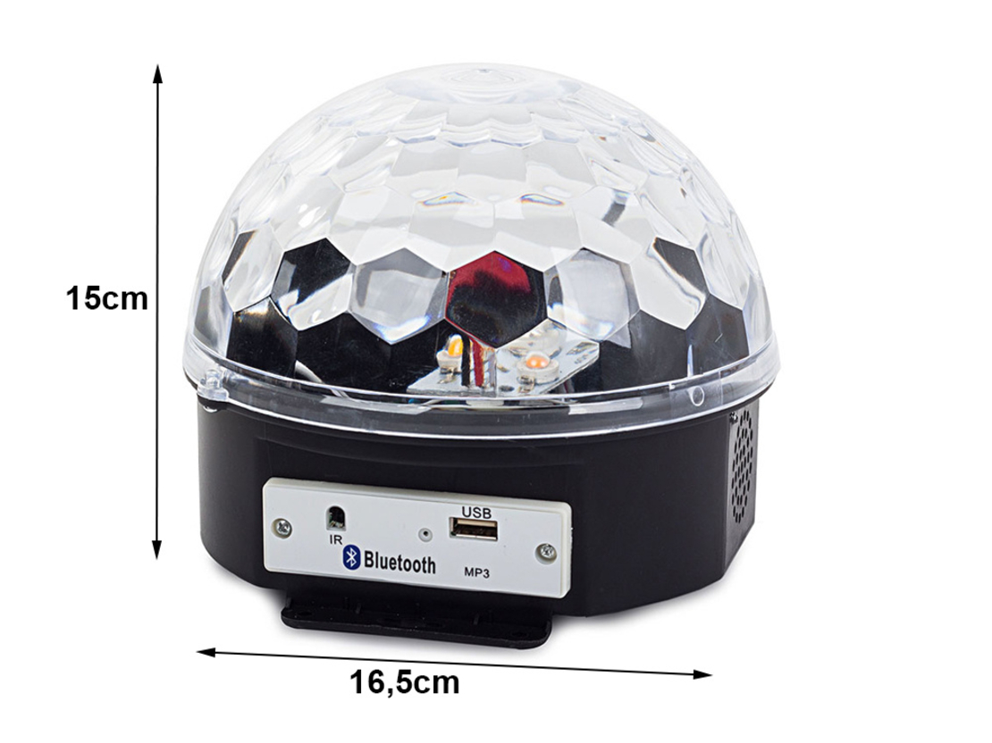 LED диско топка mp3 usb bluetooth проектор