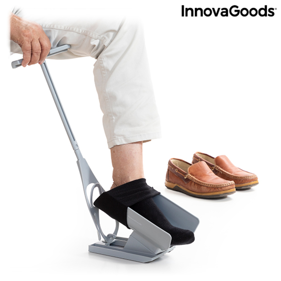Обувалка за чорапи и обувки с устройство за събуване на чорапи Shoeasy InnovaGoods