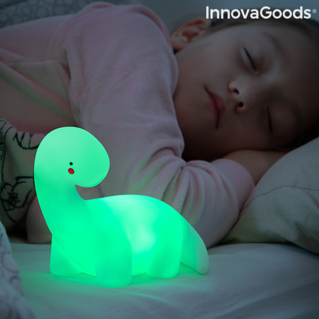 Многоцветна LED ЛампаДинозавър Lightosaurus InnovaGoods