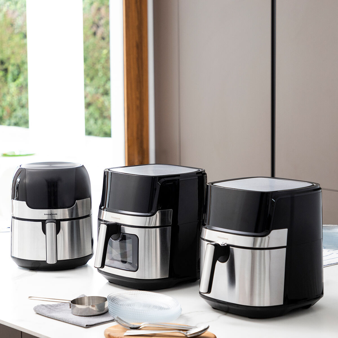 Фритюрник без Мазнина InnovaGoods Fryinn Pro 5500 Черен Неръждаема стомана 1700 W 5,5 L