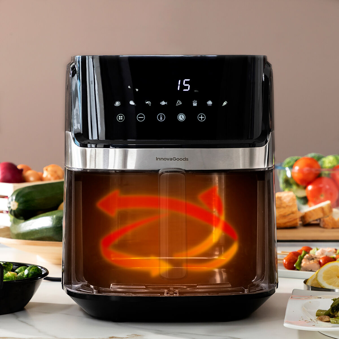Фритюрник без Мазнина InnovaGoods Fryinn Pro 5500 Черен Неръждаема стомана 1700 W 5,5 L