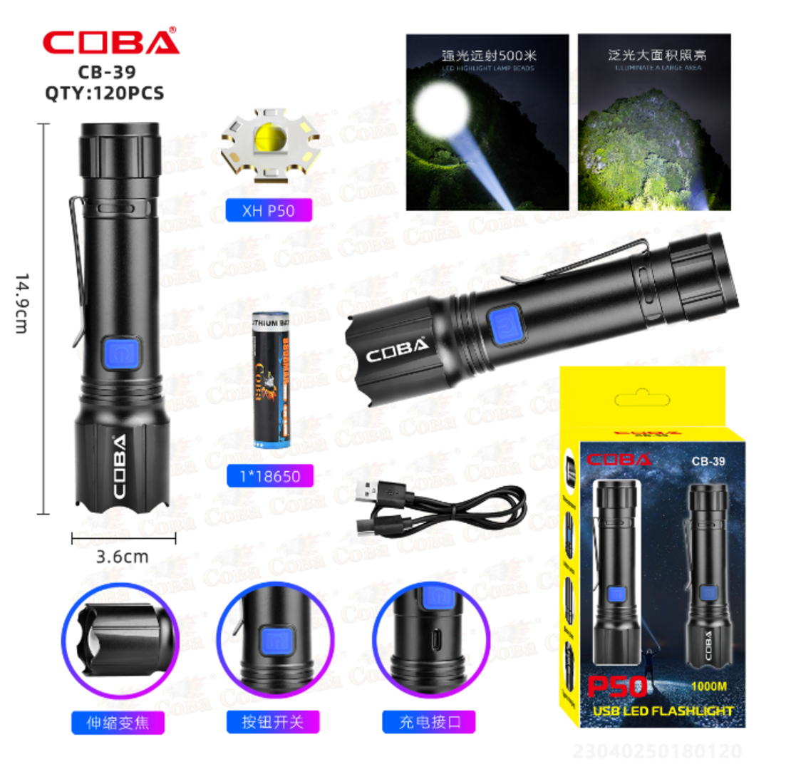 Военен тактически факел zoom clip coba xhp50