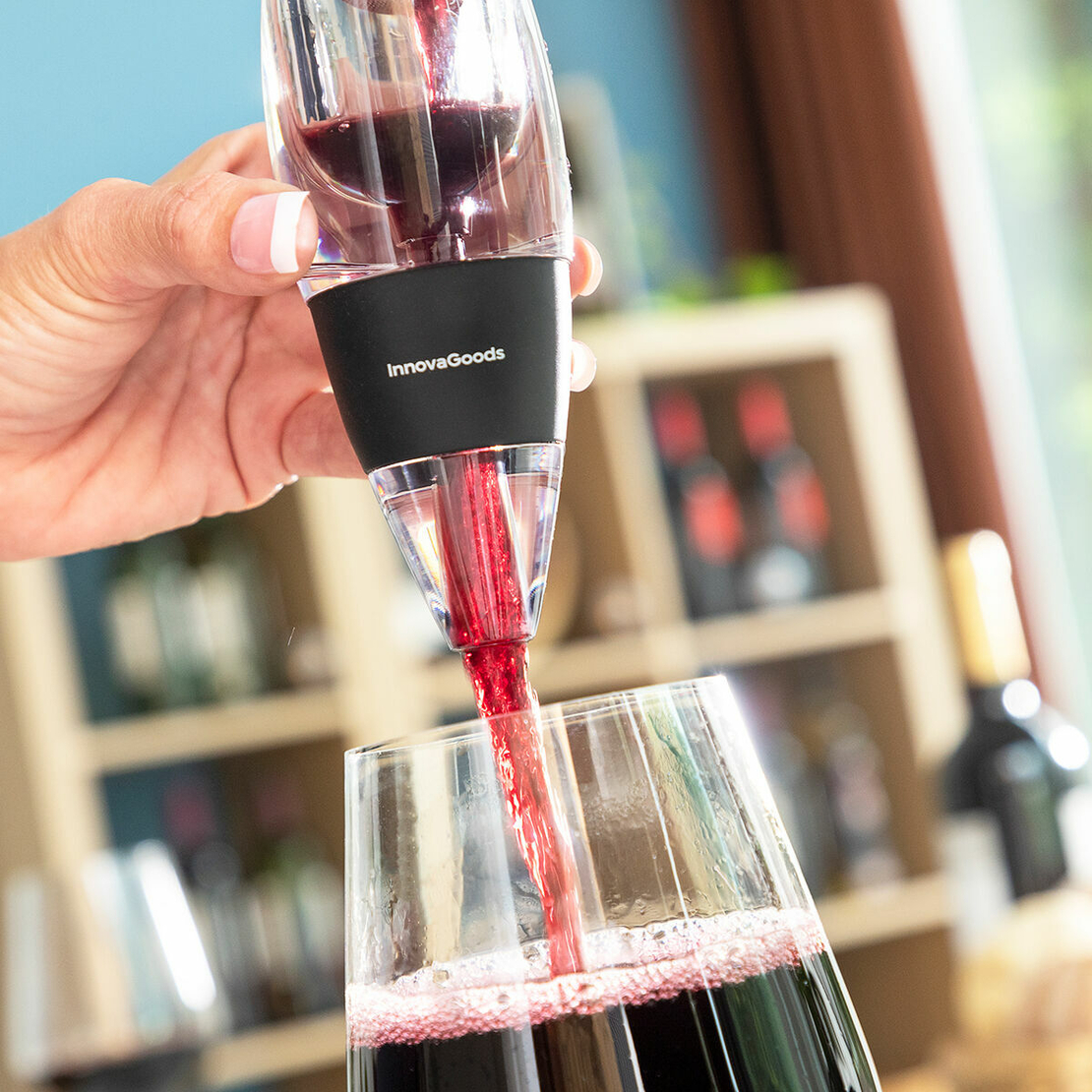 Аератор за вино с филтър, стойка и капак Wineir InnovaGoods