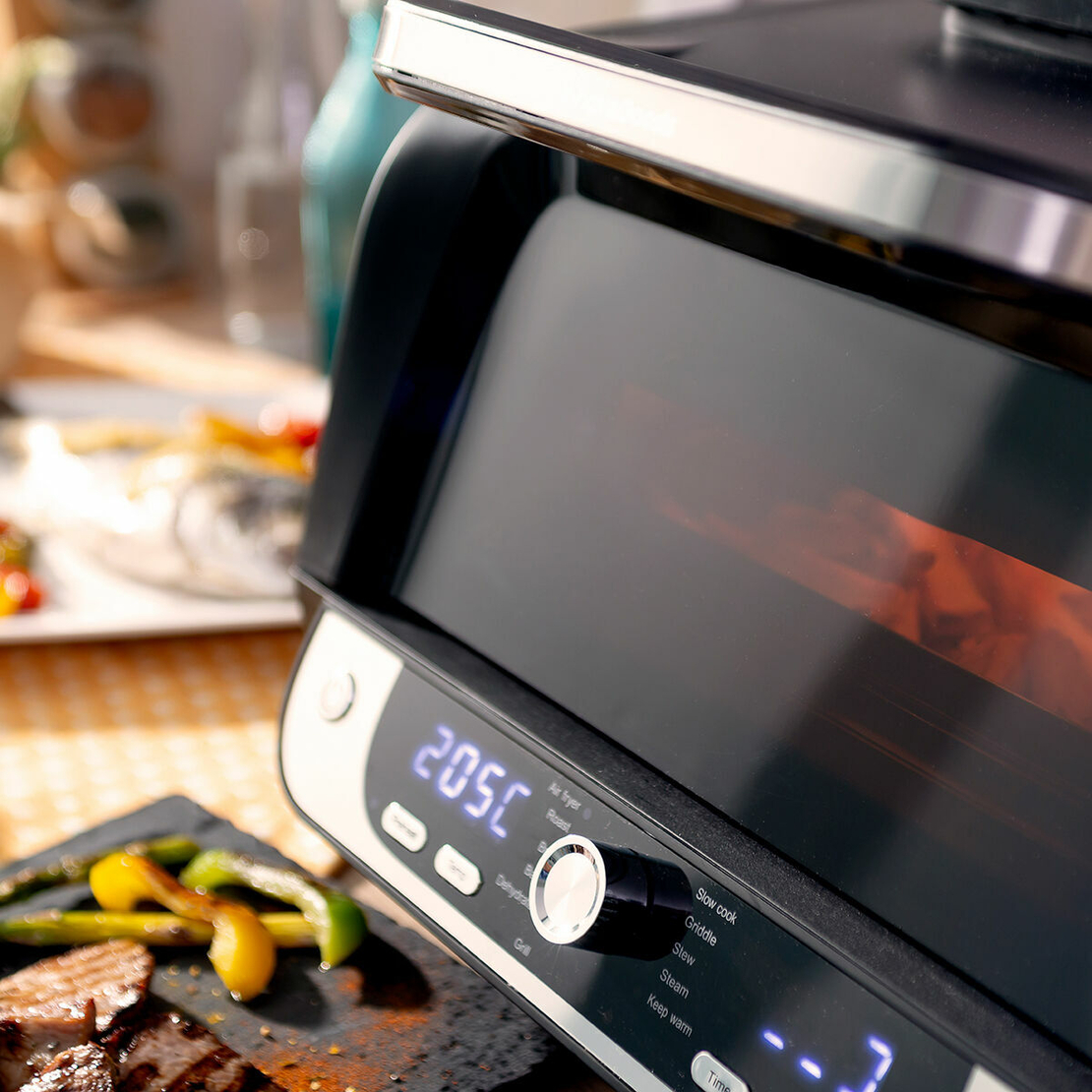 Фритюрник без масло с грил, аксесоари и книга с рецепти InnovaGoods Air Fryer Fryinn 12-in-1 6000 Черен Стомана 6 L 3400 W