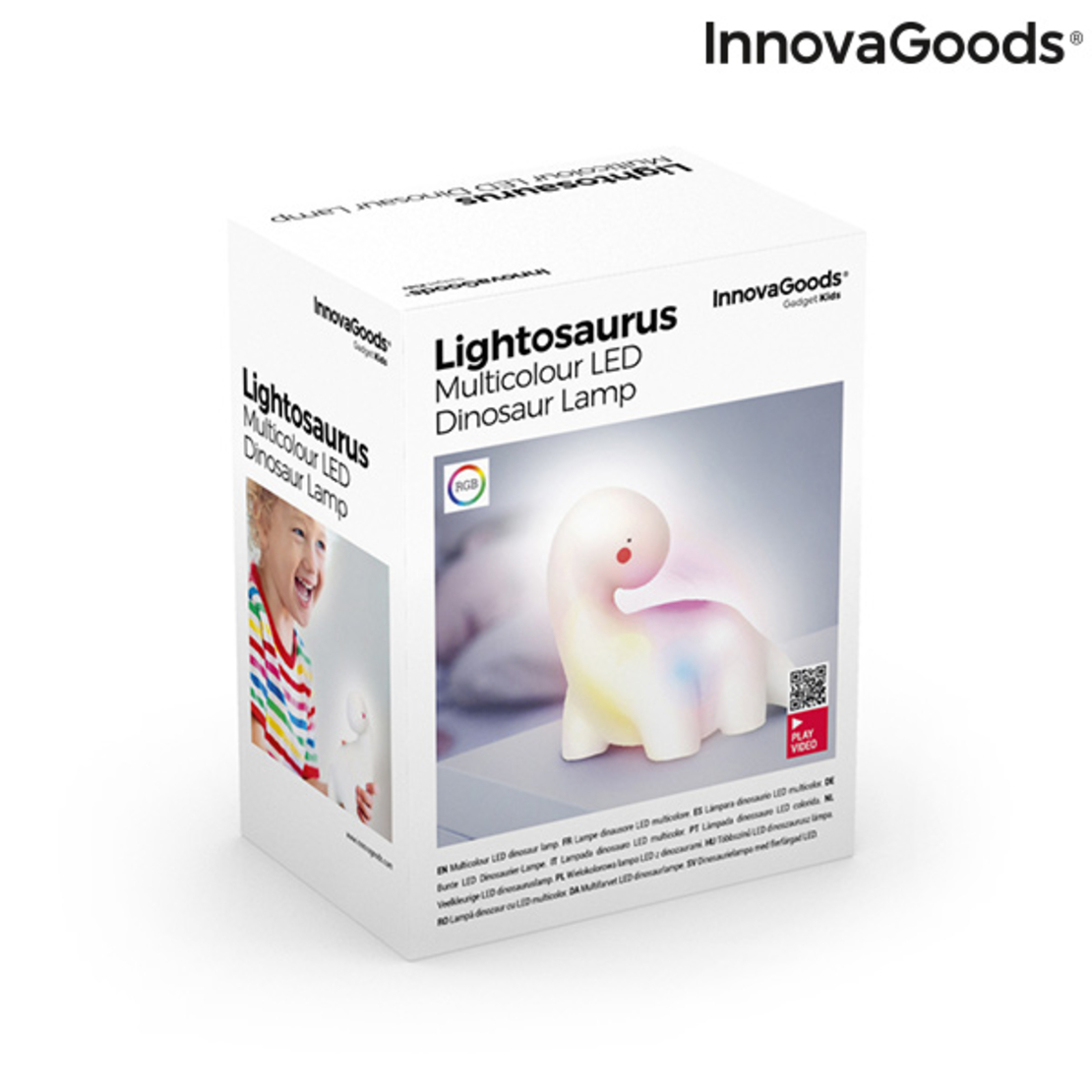 Многоцветна LED ЛампаДинозавър Lightosaurus InnovaGoods