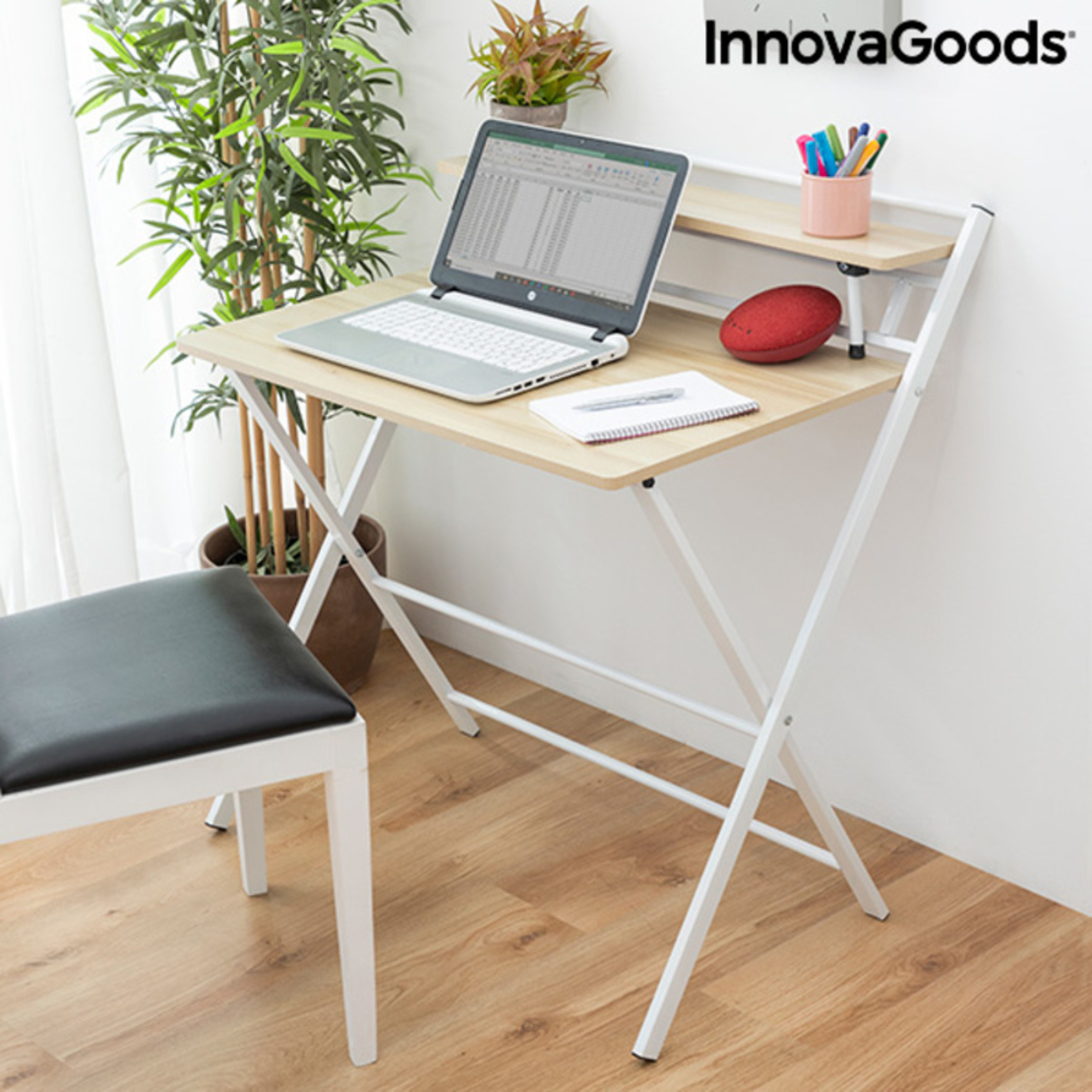 Сгъваемо бюро с рафт Tablezy InnovaGoods