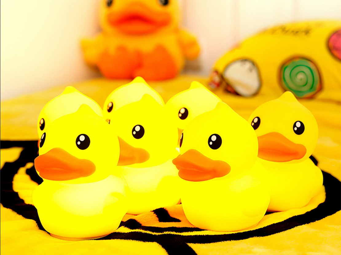 Детска нощна лампа led rgb duck touch