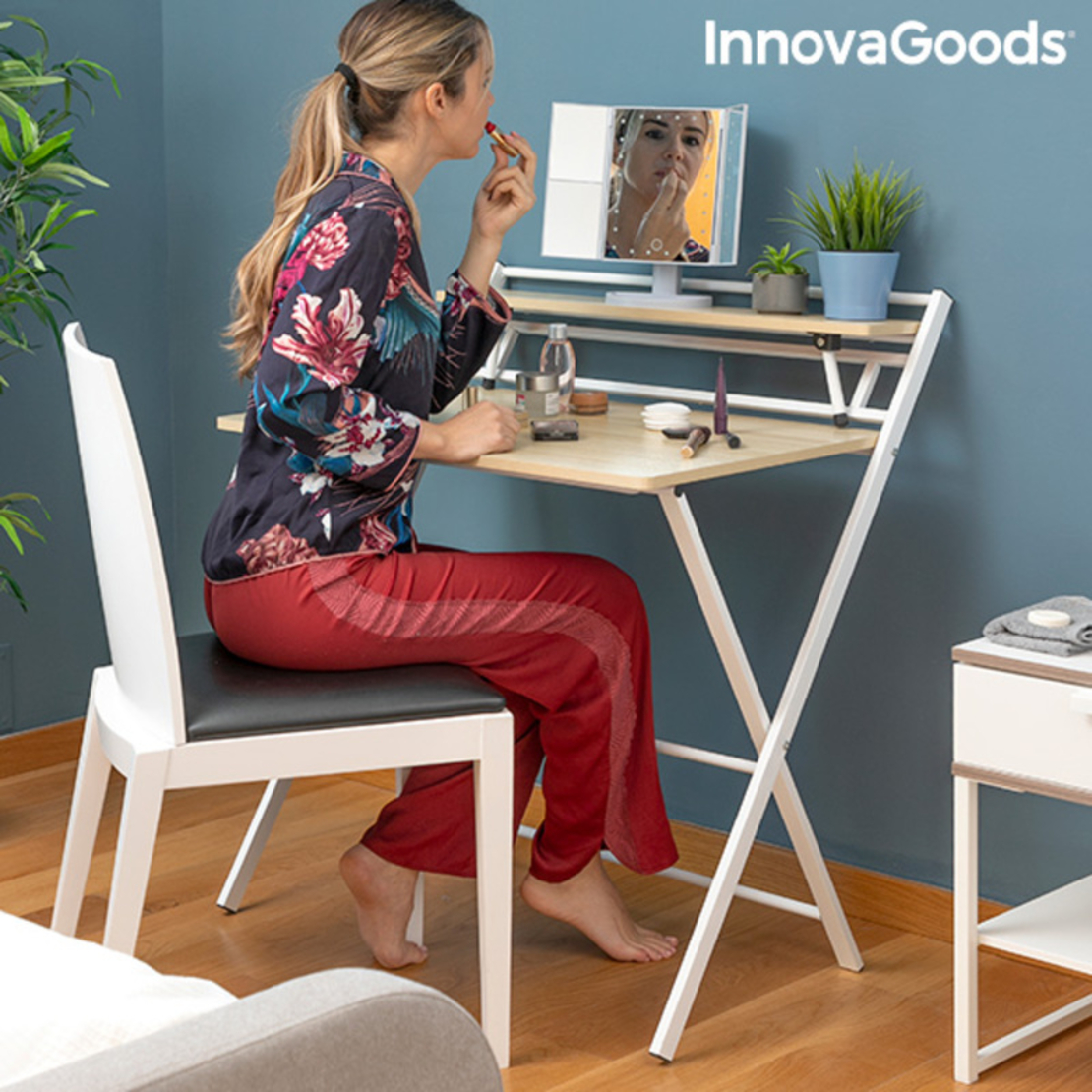 Сгъваемо бюро с рафт Tablezy InnovaGoods
