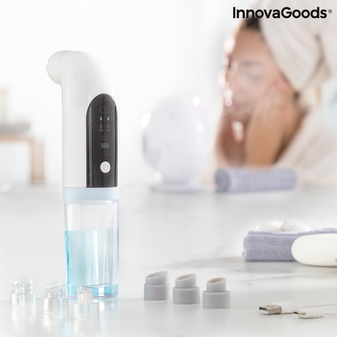 Акумулаторен ХидропочистващУред на Нечистоти за Лице Hyser InnovaGoods
