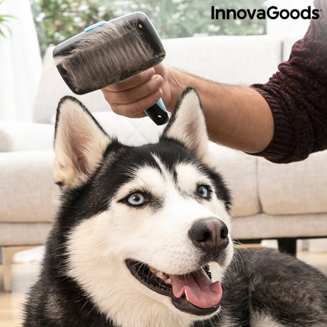 Четка за почистване на домашни любимци с прибиращи се зъбци Groombot InnovaGoods