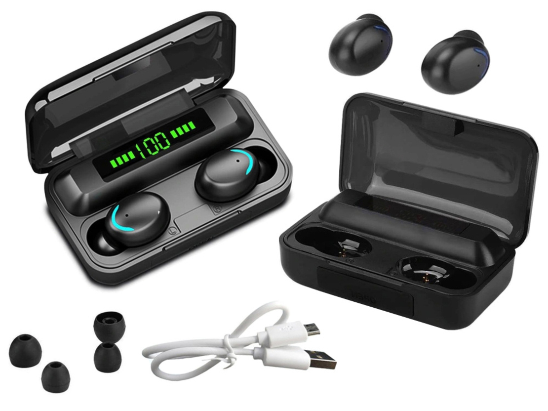 Безжични слушалки bluetooth f9 tws powerbank