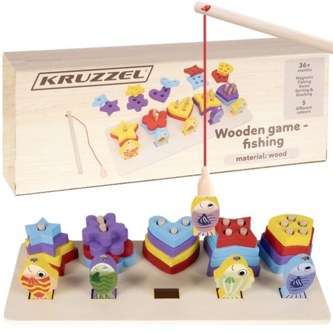 Дървен сортер - риболовен Kruzzel 22565