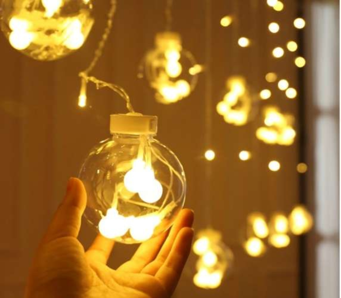 Светеща завеса 108LED USB топло бяло KŚ19736