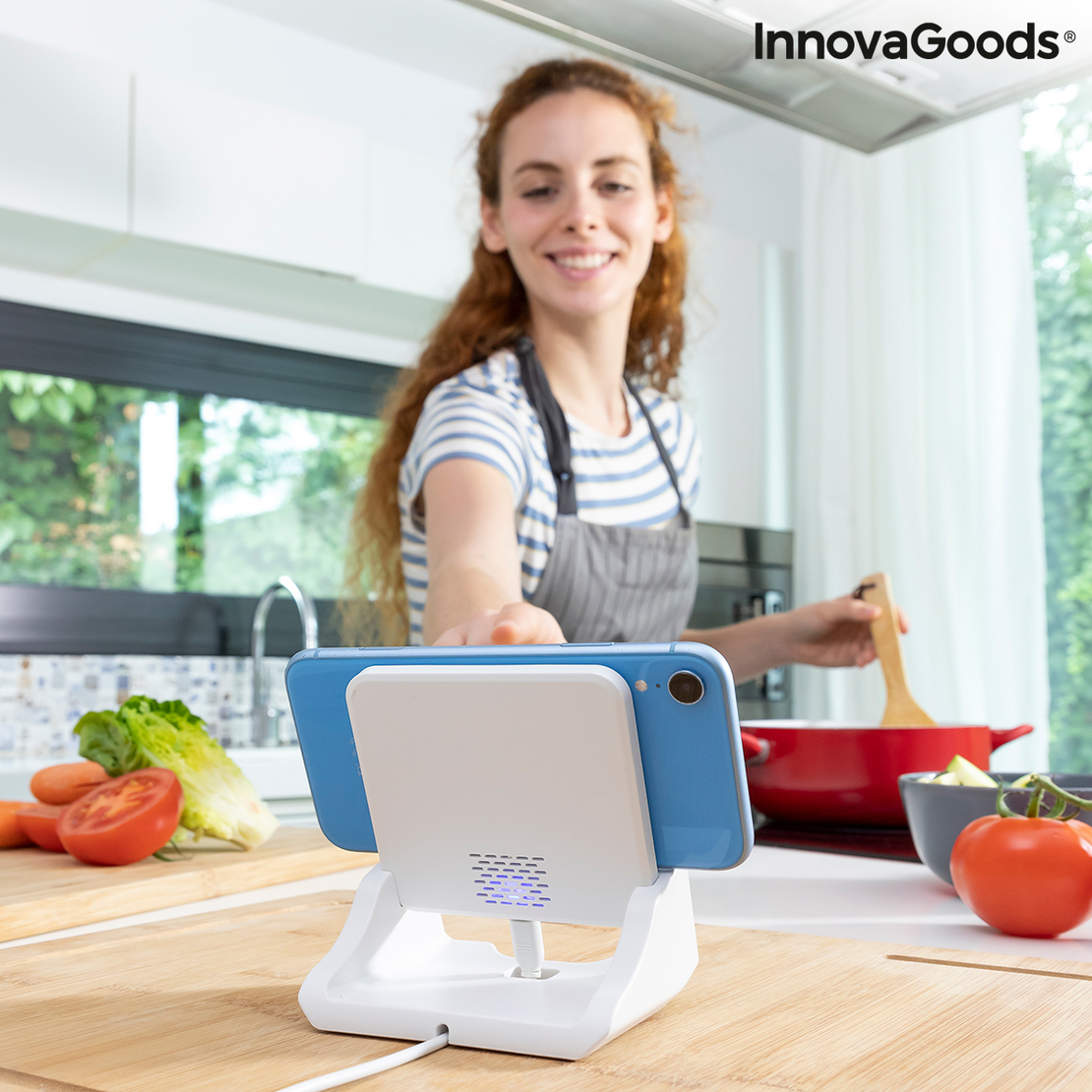 Многопозиционно Безжично Зарядно Устройство с Поставка Pomchar InnovaGoods