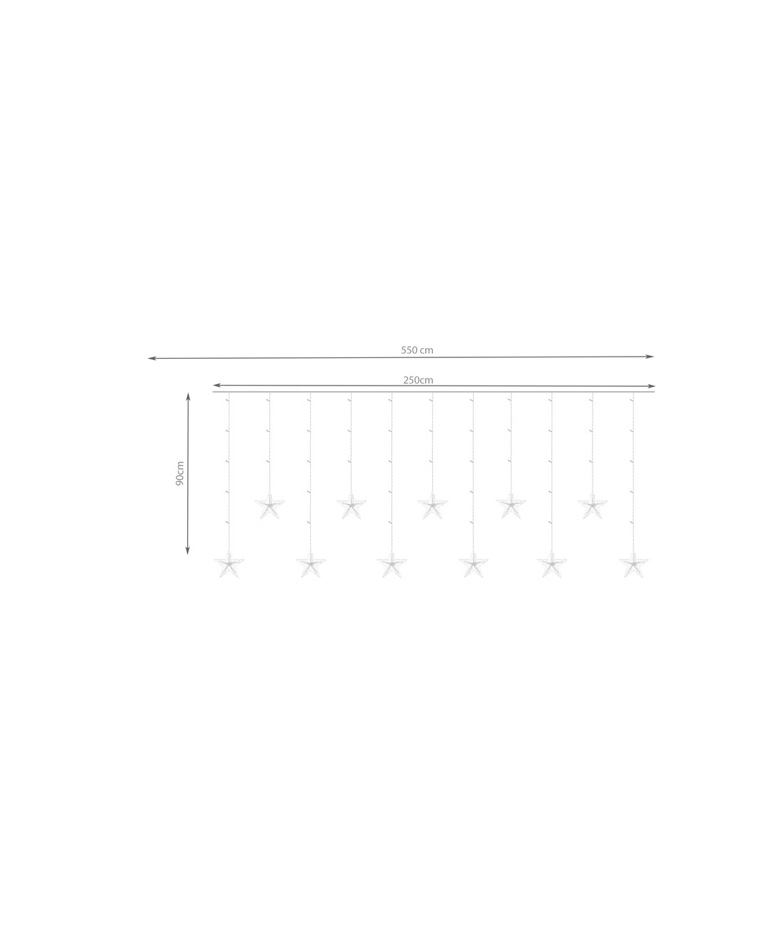 Светлинна завеса 108LED - многоцветна 31V KŚ11319