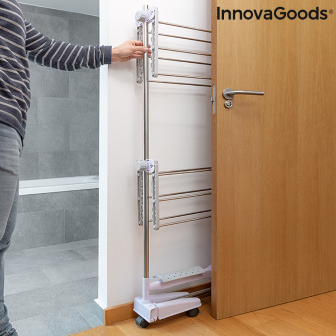 Сгъваем Електрически Простир с Въздушен Поток Breazy InnovaGoods (12 ребра) 24W