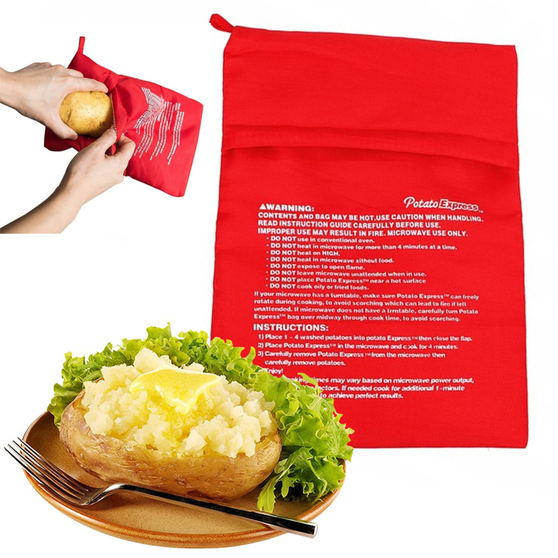 Печене на картофи с ръкавни джобове Potatoexpres