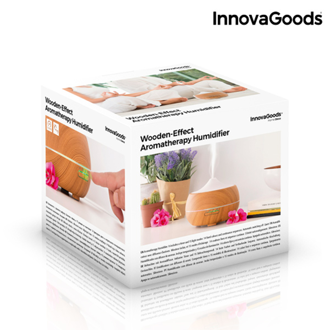 LED Овлажнител Ароматизатор Wooden-Effect InnovaGoods