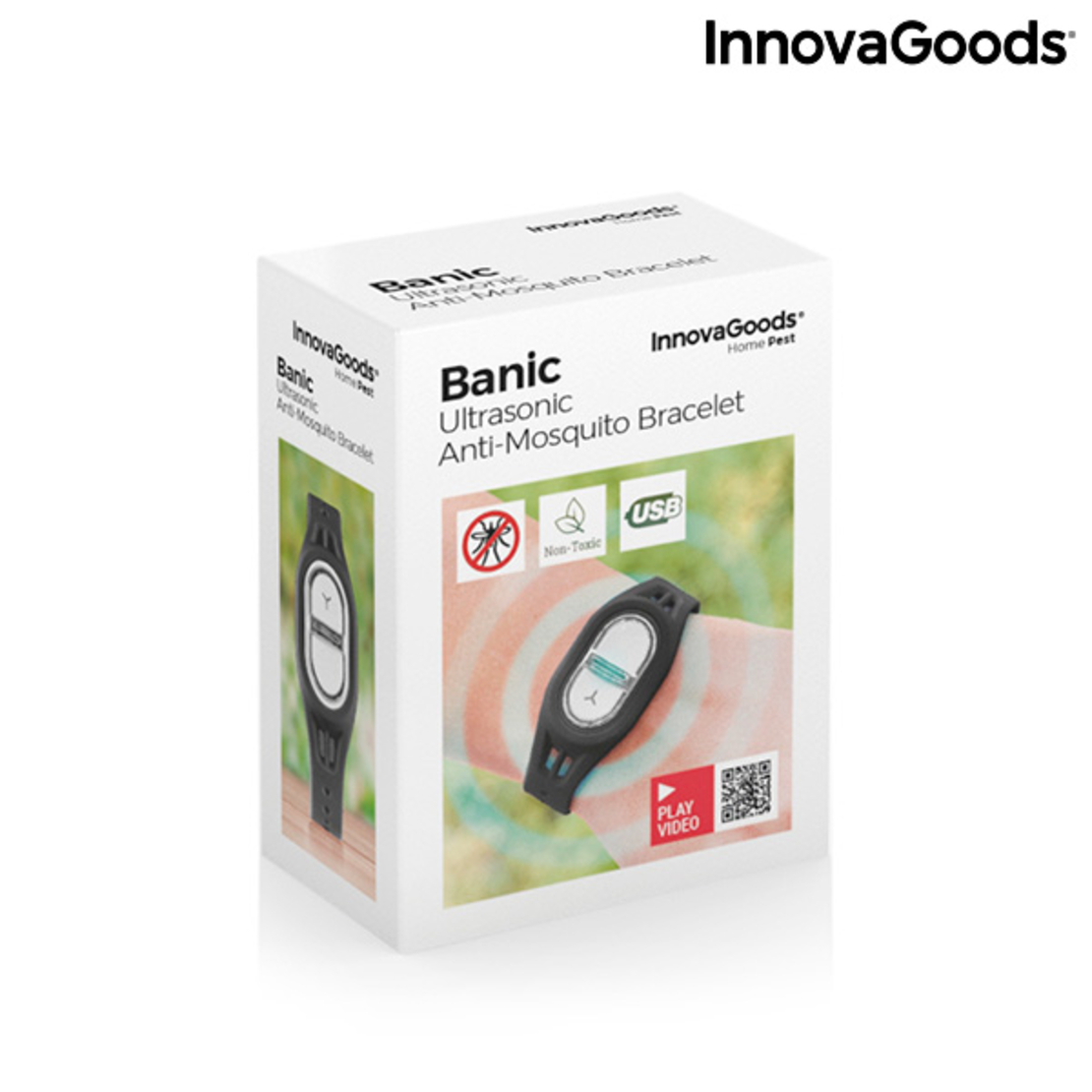 Презареждаща се Ултразвукова Гривна Против Комари Banic InnovaGoods