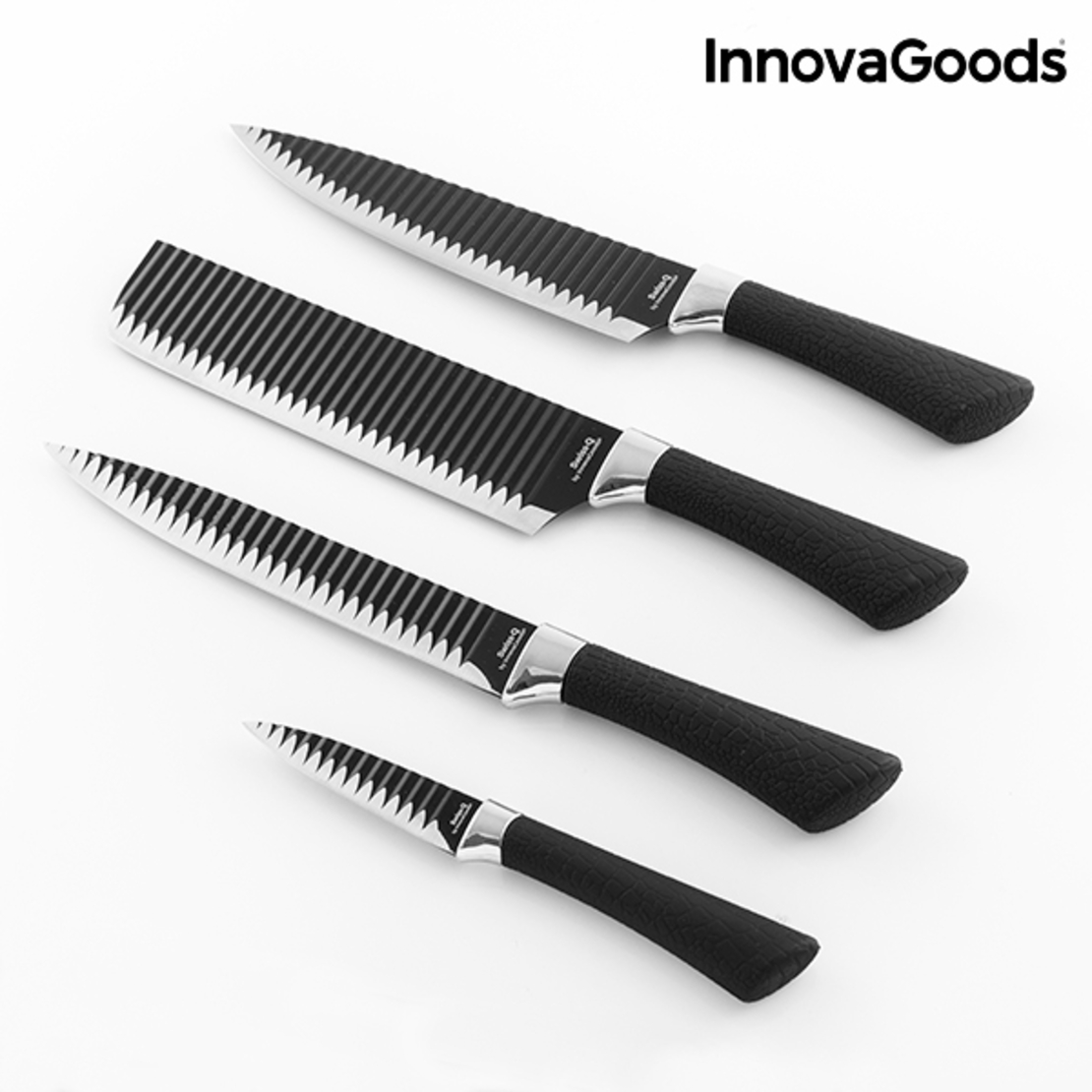 Комплект Ножове Black Shark Swiss Q Namiutsu InnovaGoods (4 Части)