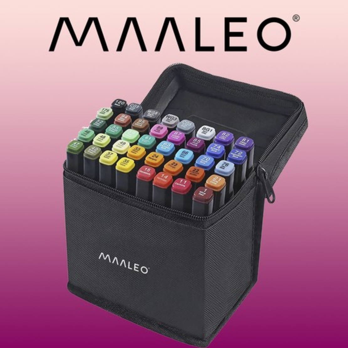 Двустранни маркери/химикалки - 40 бр. MAALEO 24102