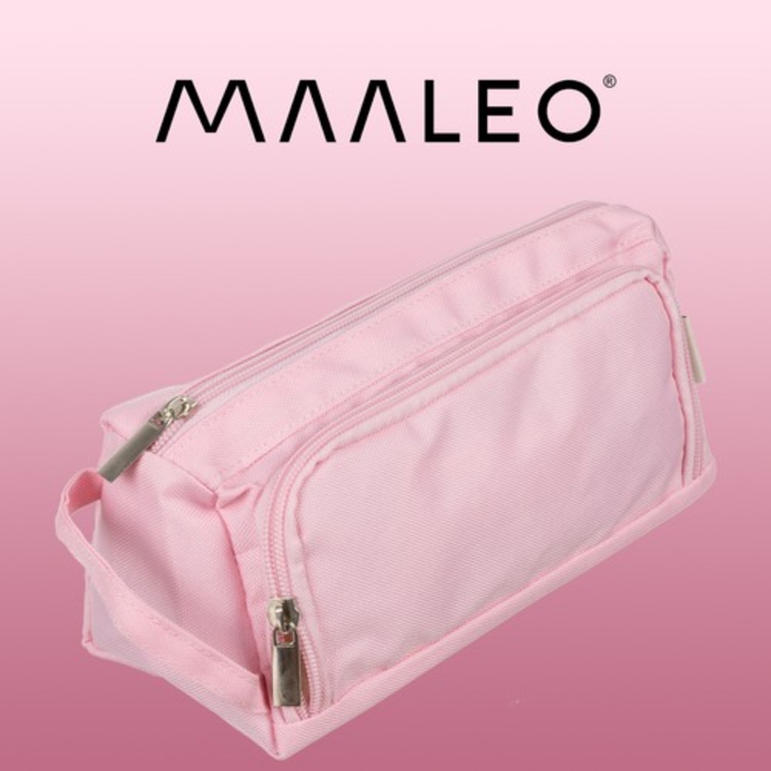 Двоен сгъваем моливник - розов Maaleo 24519