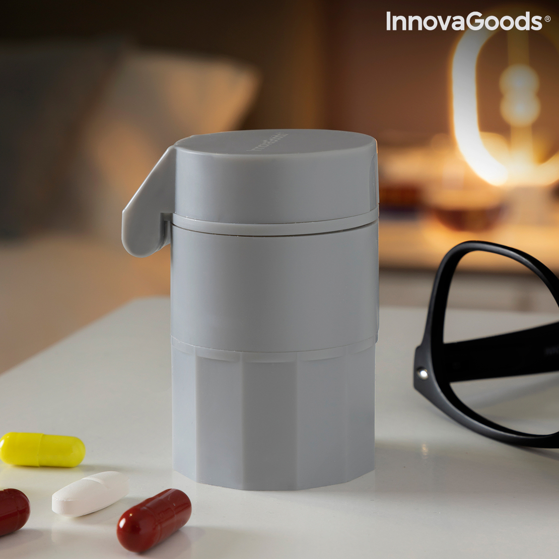 Кутия за Хапчета с Резачка и Раздробител 5 в 1 Fivlok InnovaGoods