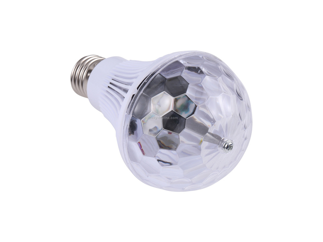 Rgb led крушка въртяща се е27 диско топка