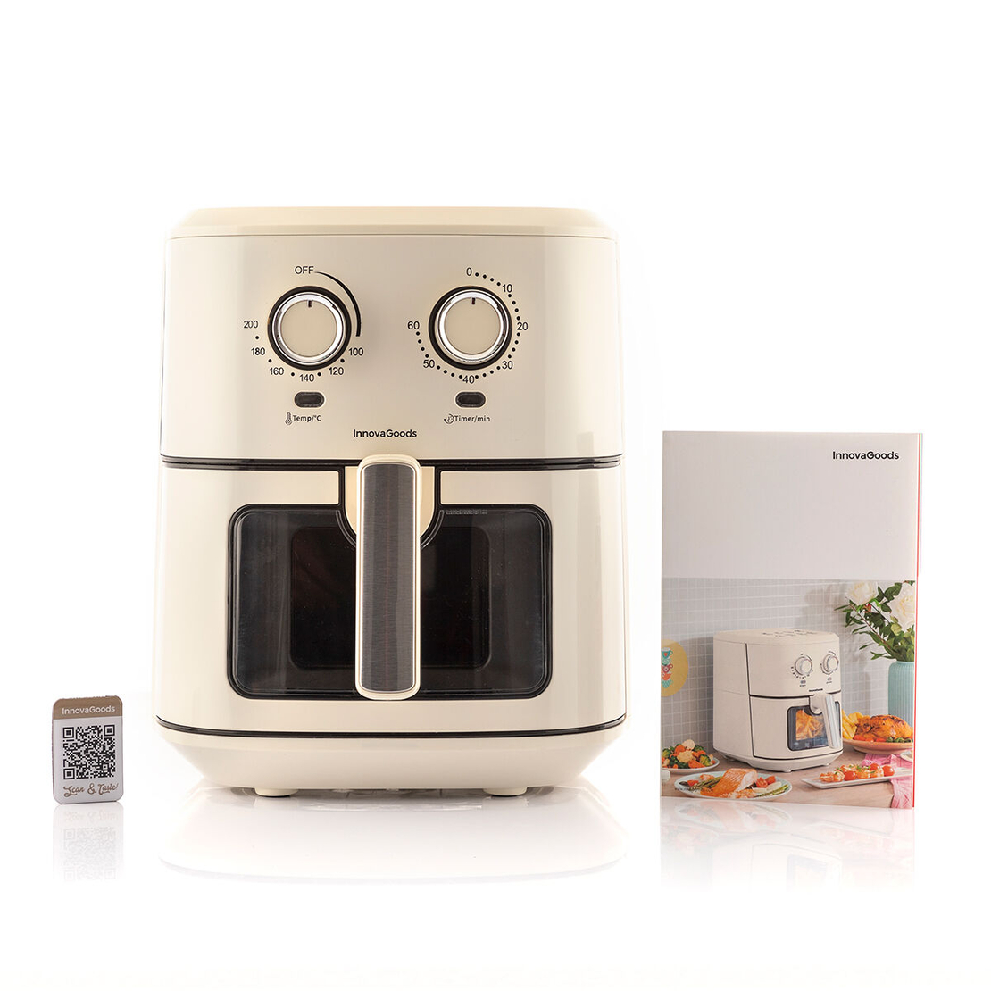 Фритюрник без Мазнина InnovaGoods Vynner Pro 6500 Неръждаема стомана Сметана 1700 W 6,5 L