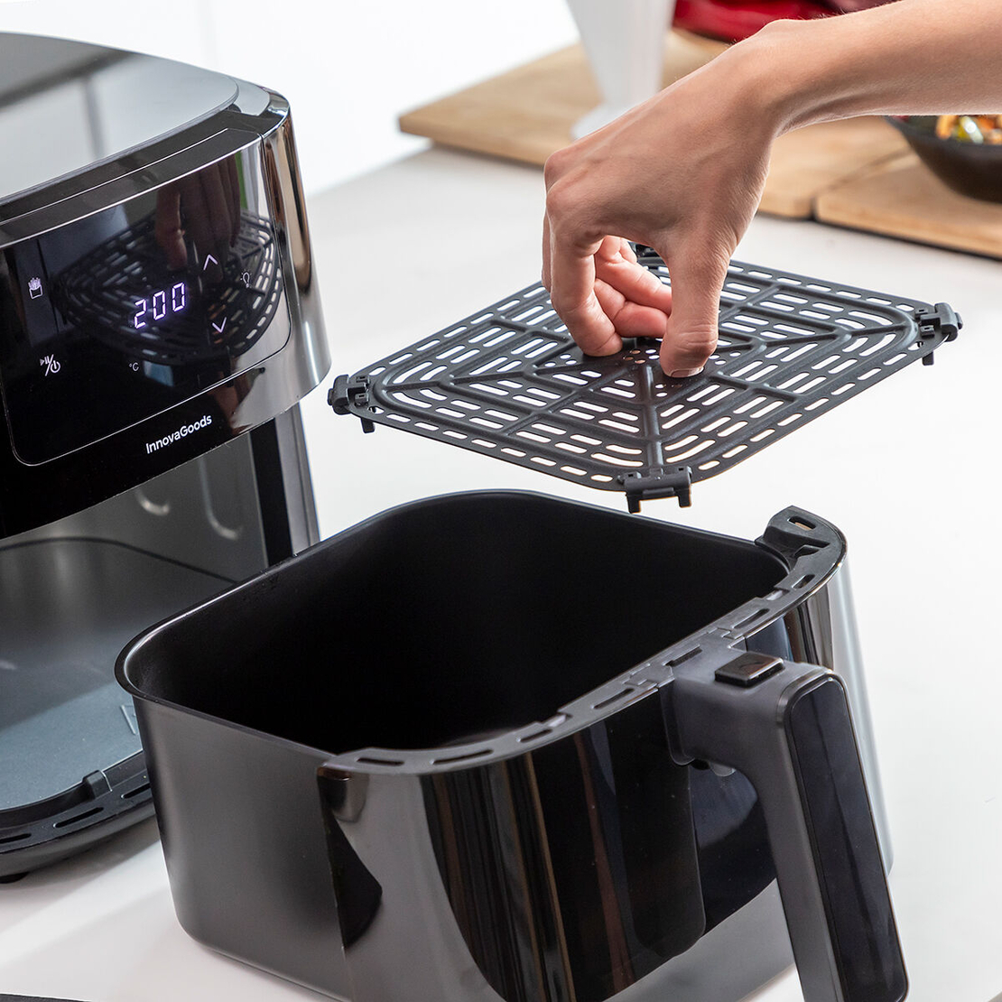 Фритюрник без Масло с Кантар InnovaGoods Fryinn Balance 5000 Черен Неръждаема стомана 1500 W 5 L