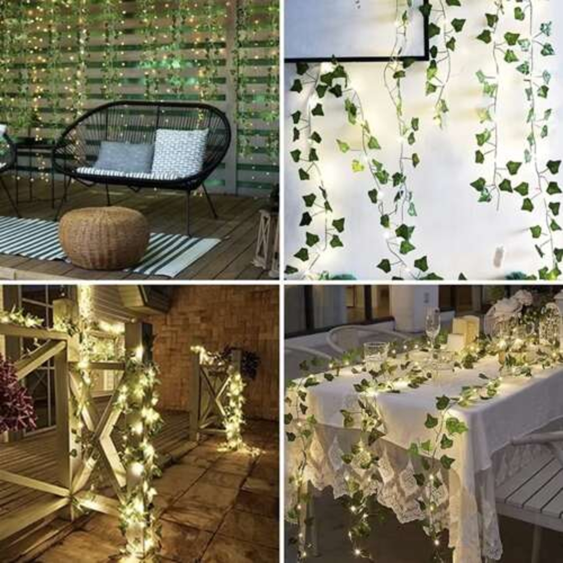 Изкуствен бръшлян + LED Gardlov 24538