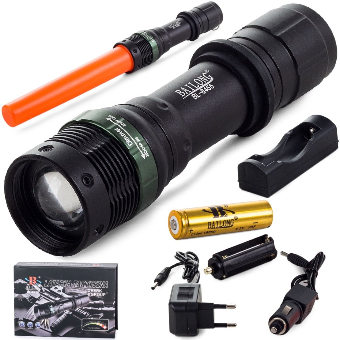 Тактическо фенерче Bailong zoom cree xml-t6 8455
