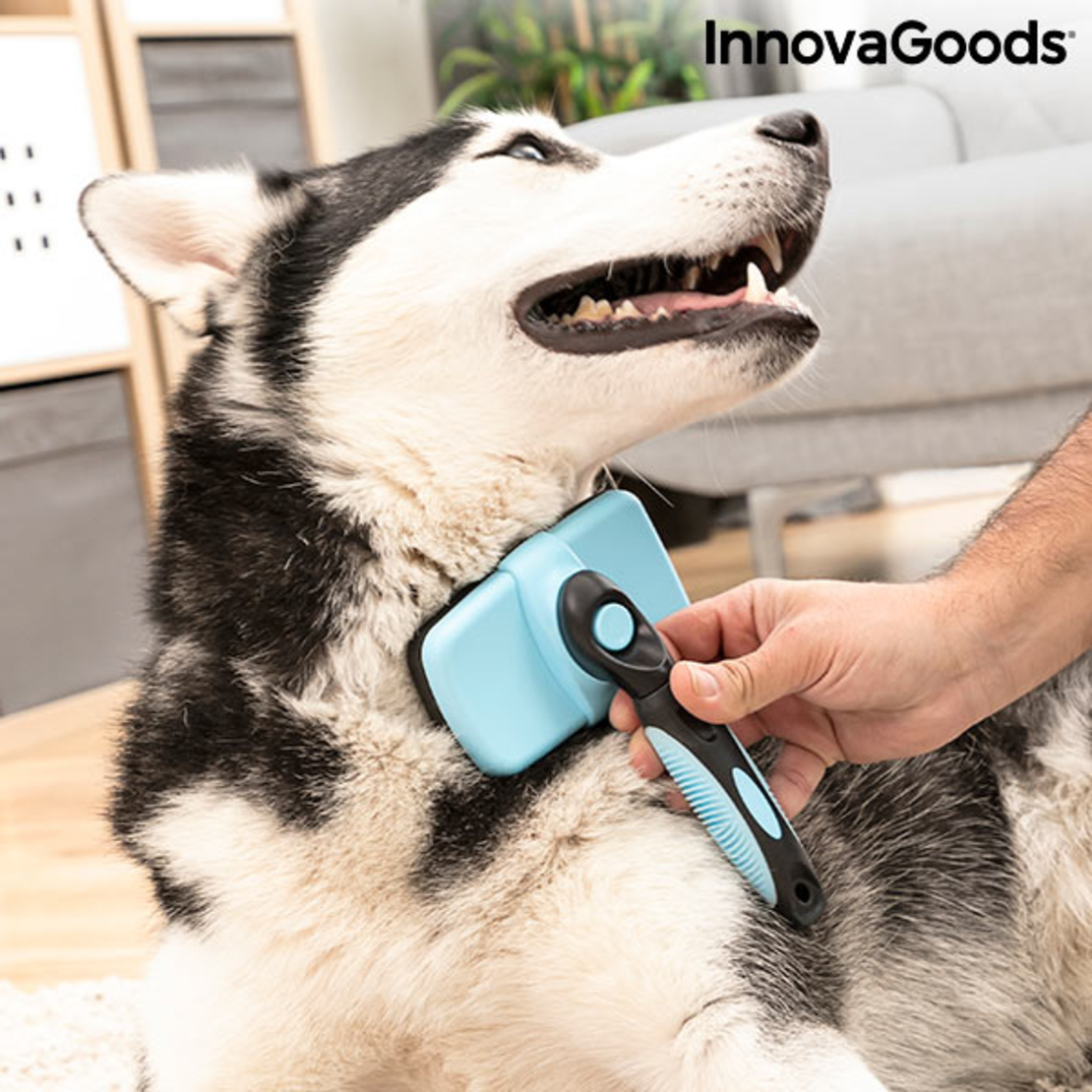 Четка за почистване на домашни любимци с прибиращи се зъбци Groombot InnovaGoods