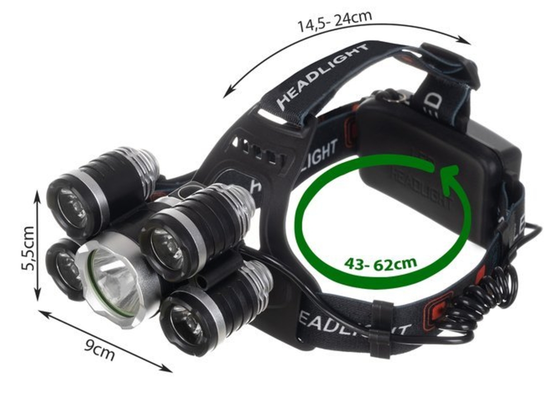 Фар 5 x LED T6 CREE