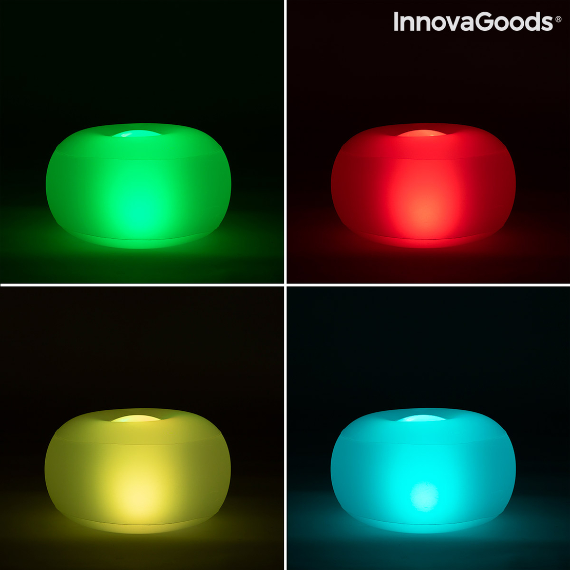 Надуваемо Кресло с Многоцветна LED Светлина и Дистанционно Управление Pulight InnovaGoods