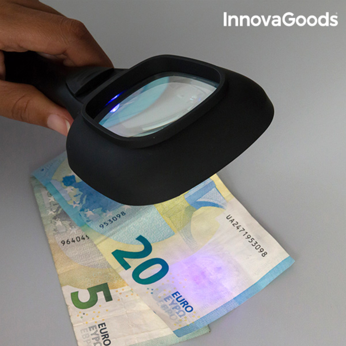 Лупа с Ултравиолетова LED Светлина 3X InnovaGoods