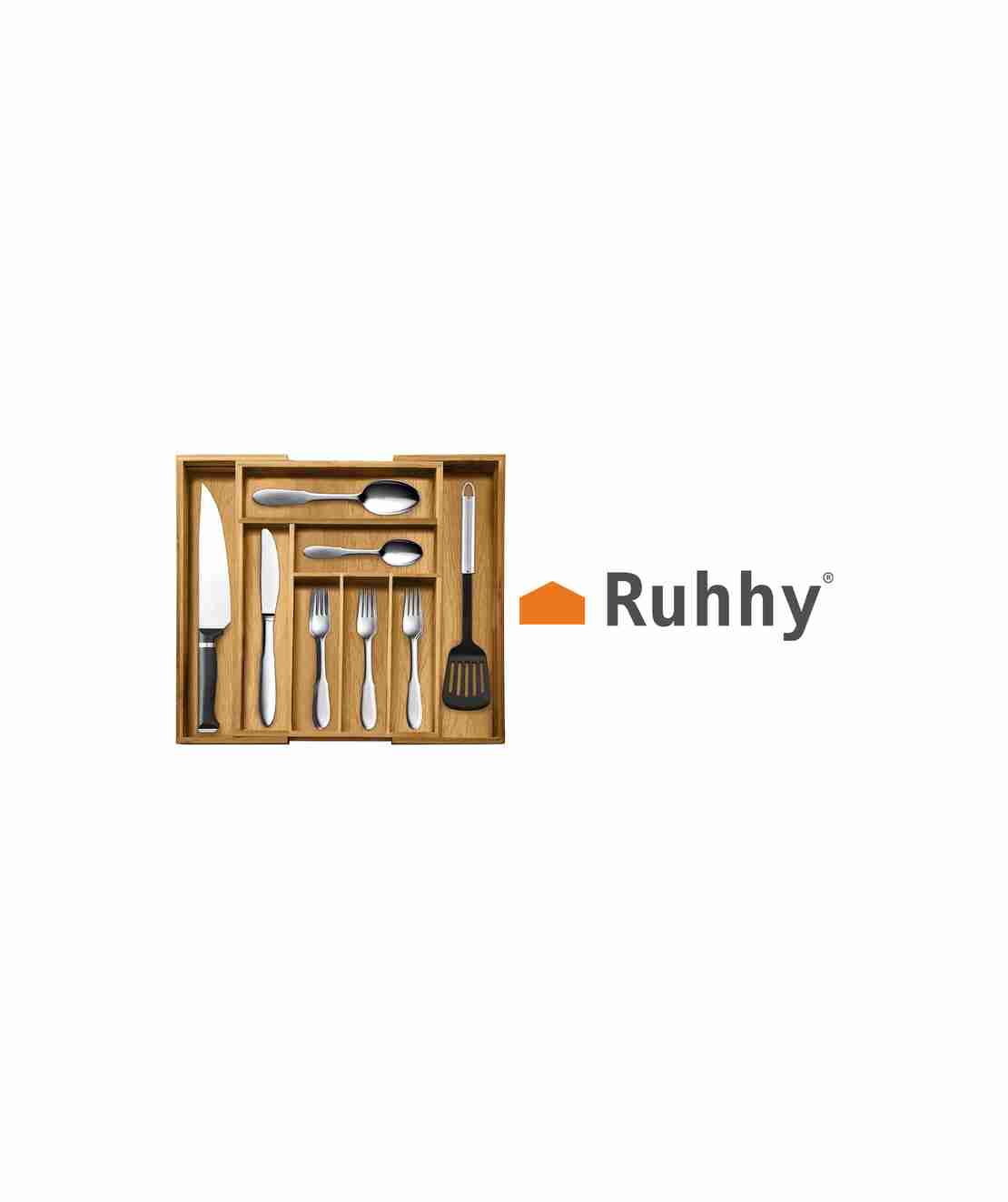 Бамбукова вложка / органайзер за чекмедже Ruhha 19189