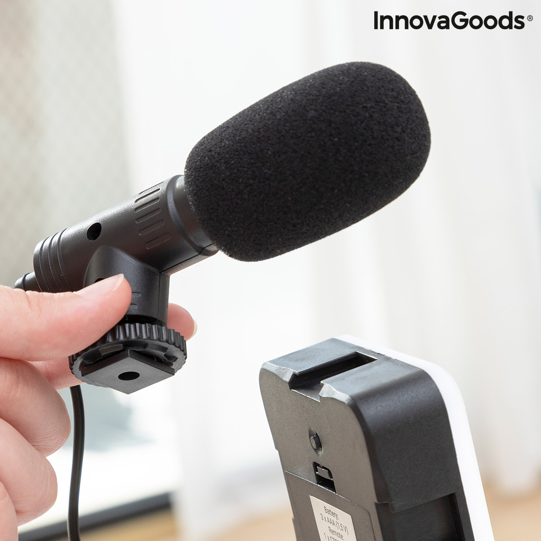 Комплект Vlogging със Светлина, Микрофон и Дистанционно Управление Plodni InnovaGoods 6 Части