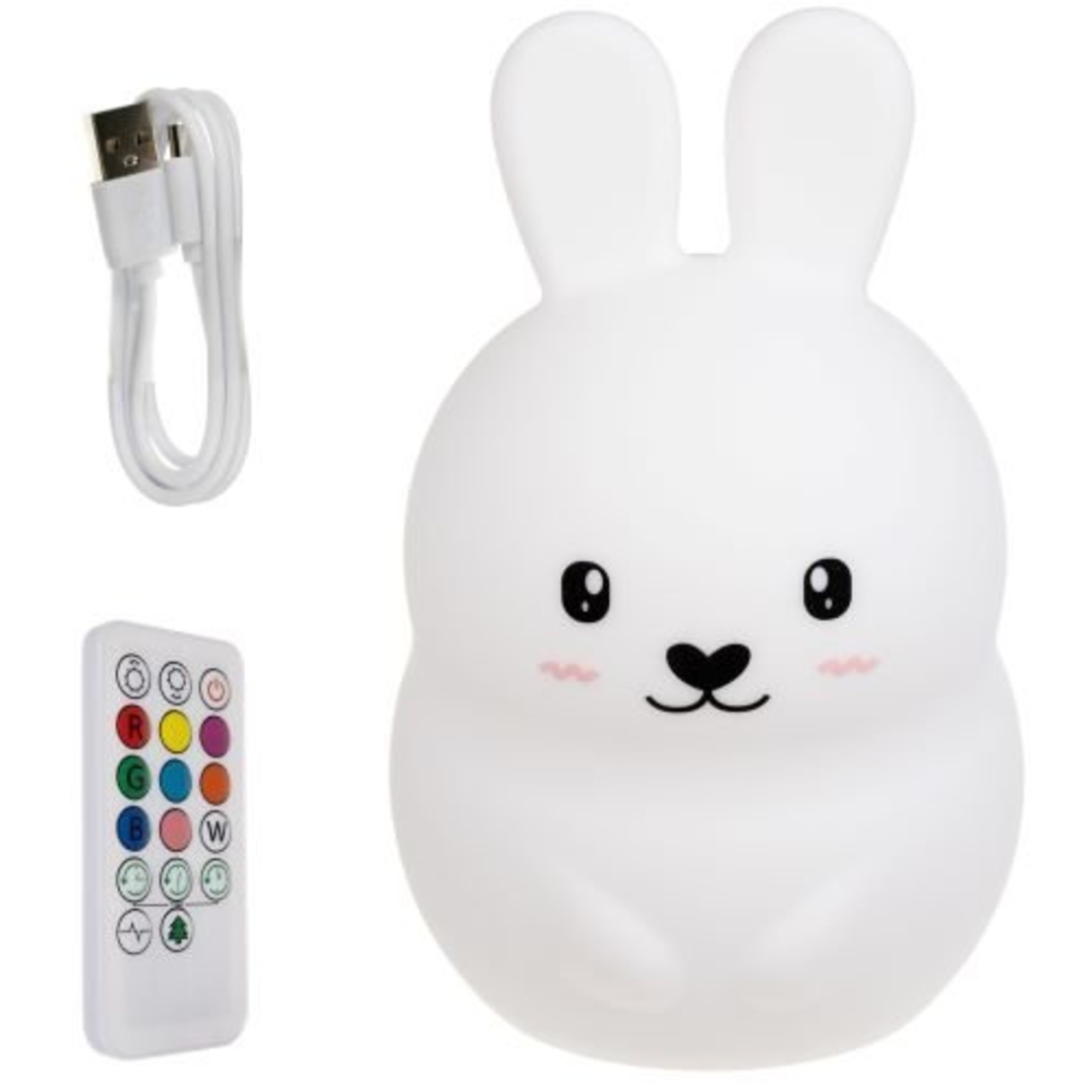 RGB нощна лампа с дистанционно управление - заек