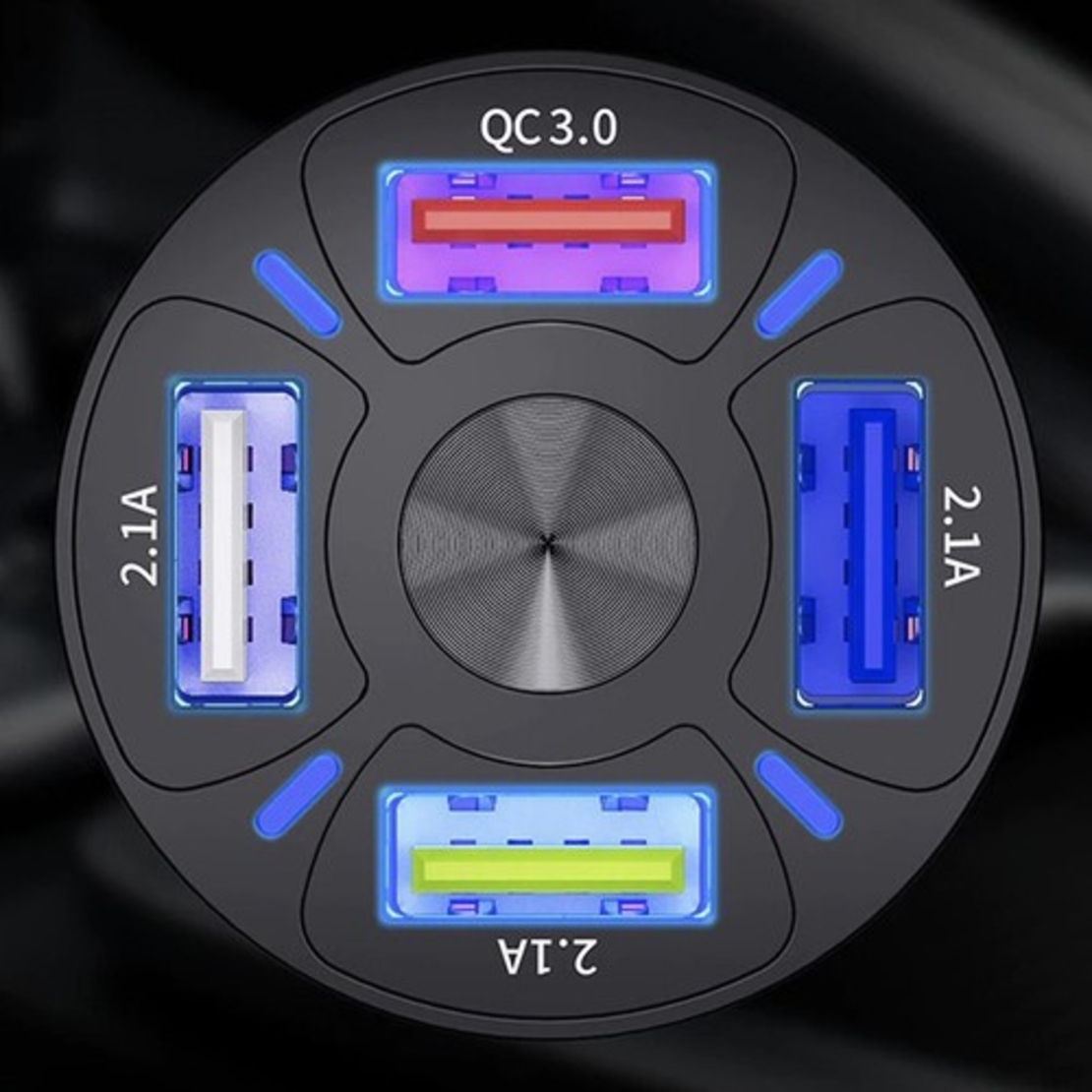 4x USB зарядно за кола + кабел Xtrobb 19907
