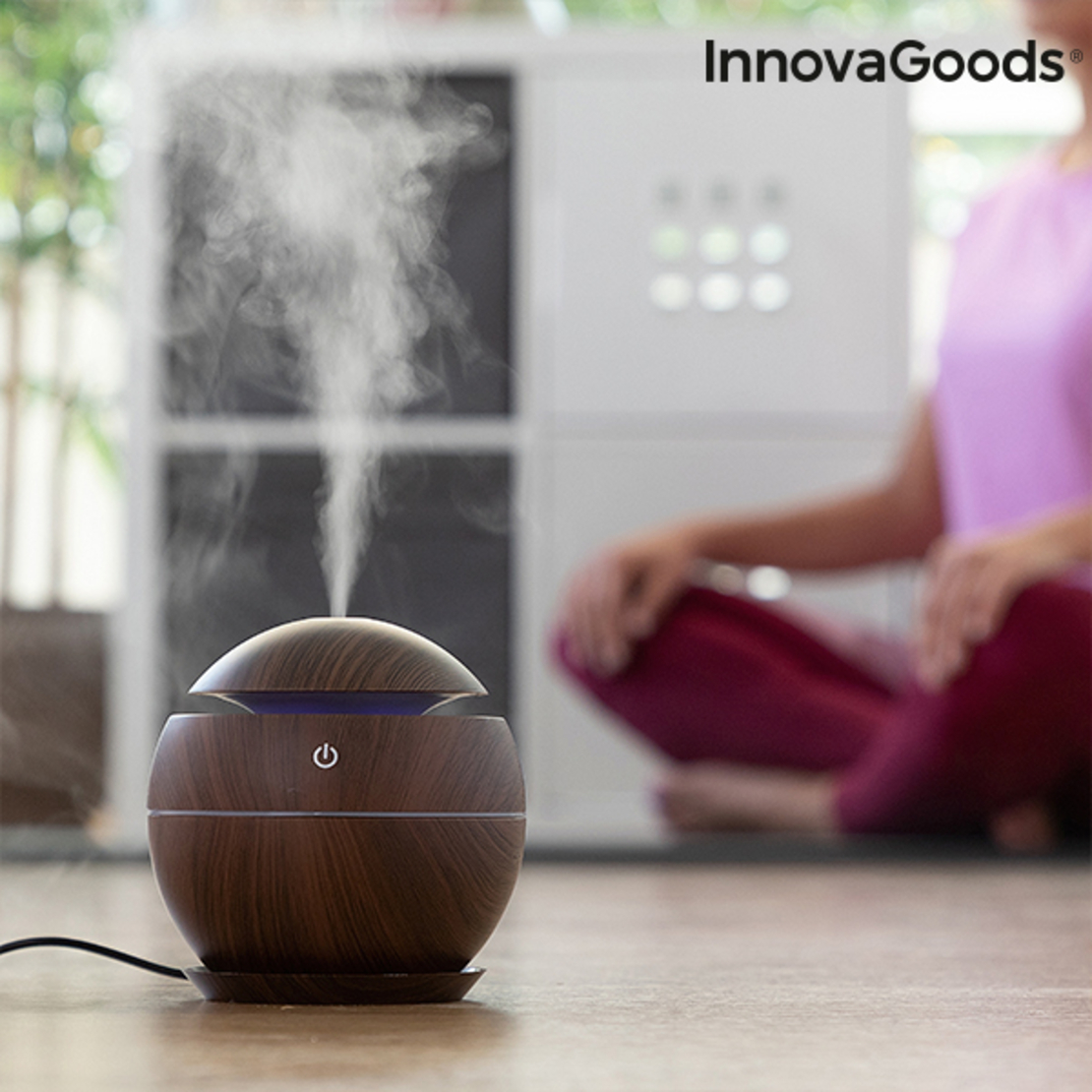 Мини Овлажнител Ароматизатор Dark Walnut InnovaGoods