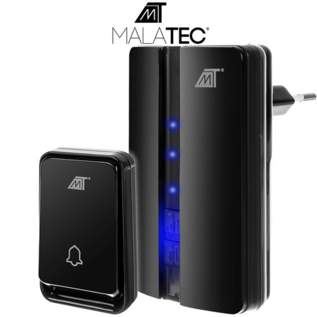 Черен безжичен звънец Malatec 23371