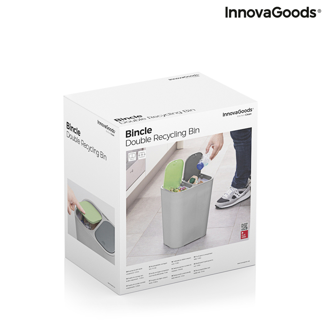 Двойно Кошче за Отпадък за Рециклиране Bincle InnovaGoods