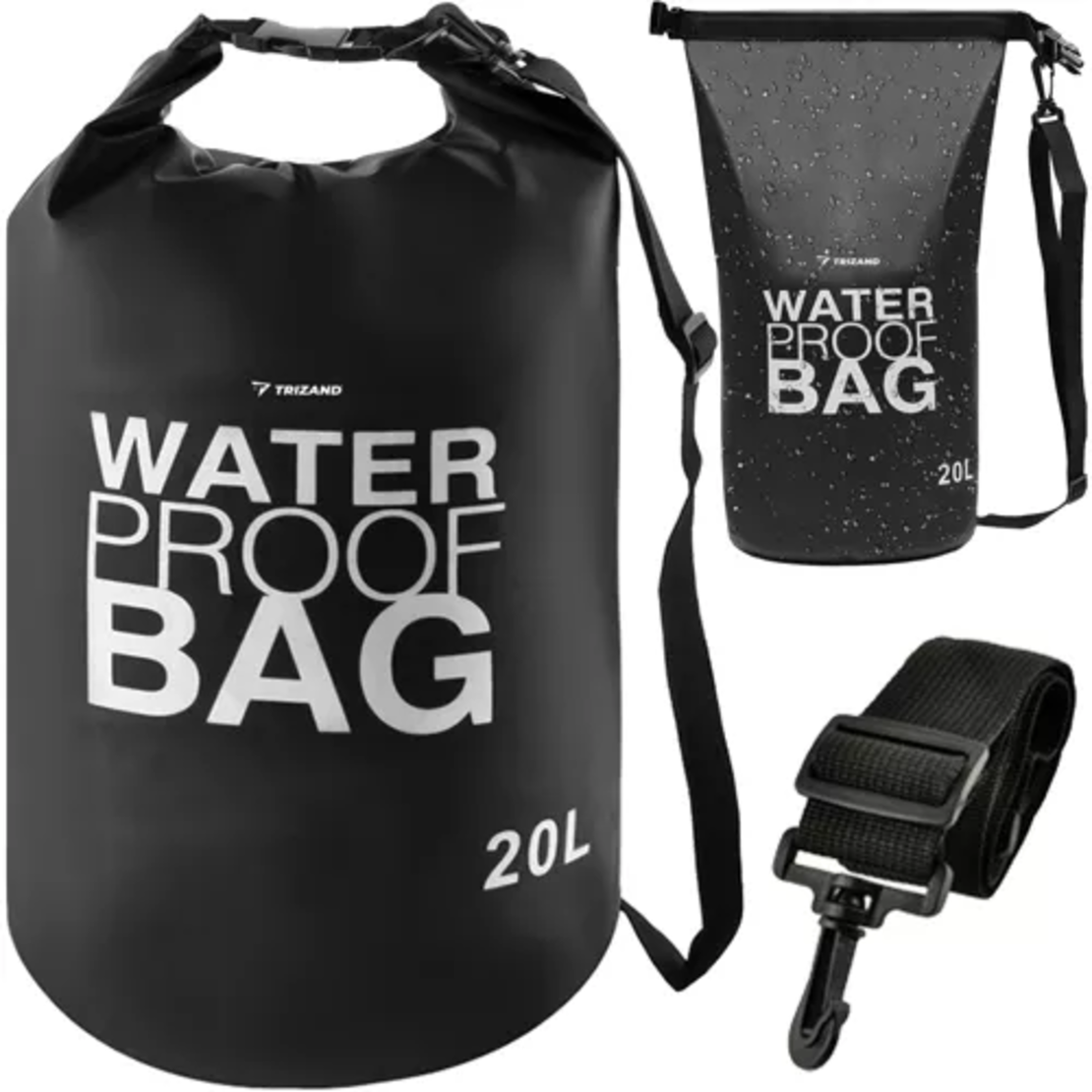 Водоустойчива чанта 20L черна 23566