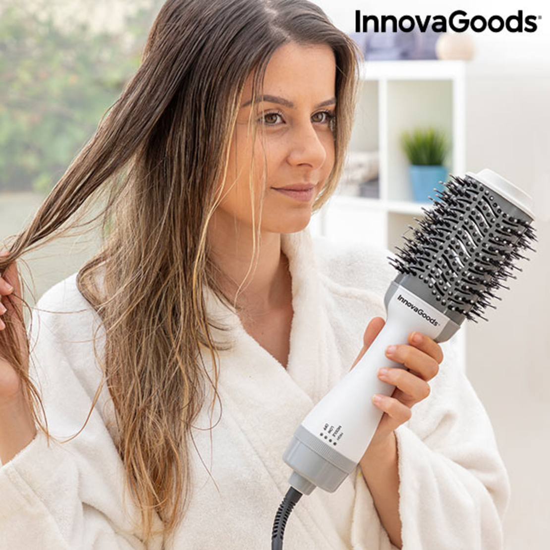 Йонна Четка за Изсушаване и Обем Volumio InnovaGoods 1000W Бял/Сив
